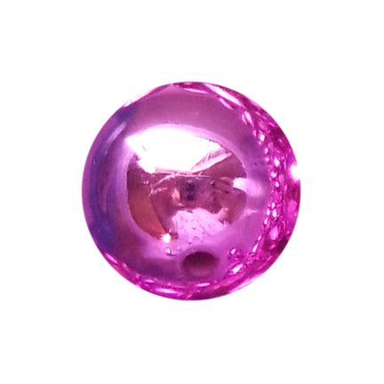 hot pink metallic 20mm bubblegum beads