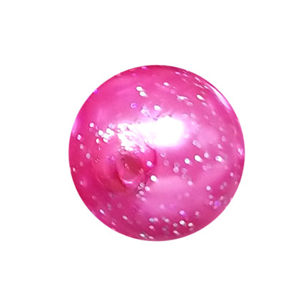 hot pink pearl glitter 20mm bubblegum beads
