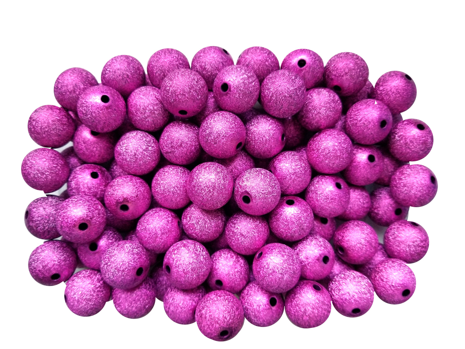 hot pink wrinkle 20mm bubblegum beads