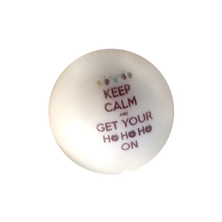 keep calm and get your ho ho ho on 20mm printed bubblegum beads