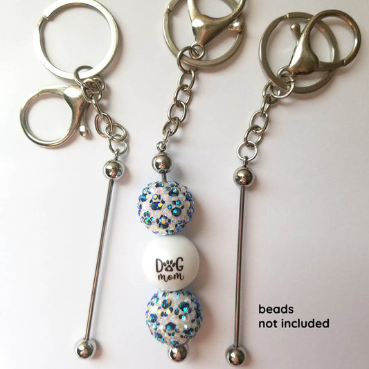 beadable keychain blank for bubblegum beaded keychains