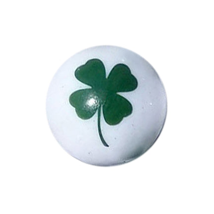 glossy large 4 leaf clover 20mm printed bubblegum beads
