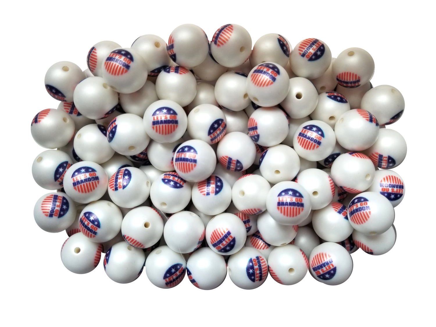 let's go brandon 20mm printed wholesale bubblegum beads