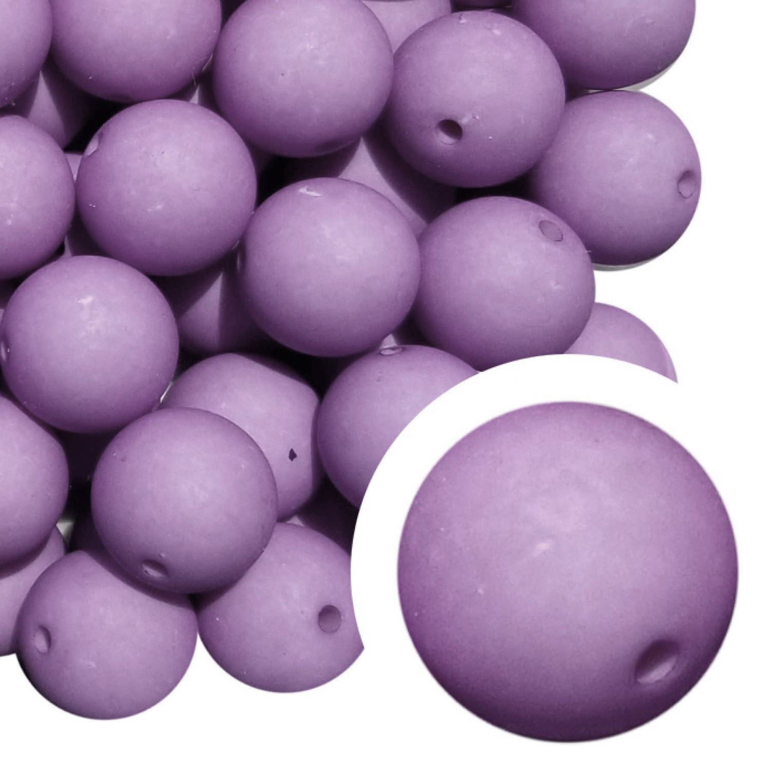purple matte 20mm bubblegum beads
