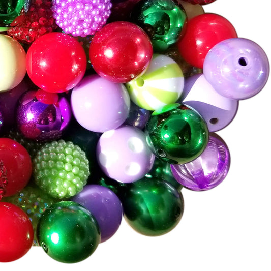 lil mermaid mixed 20mm bubblegum beads