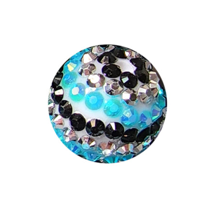 luxury rhinestone 20mm bubblegum beads