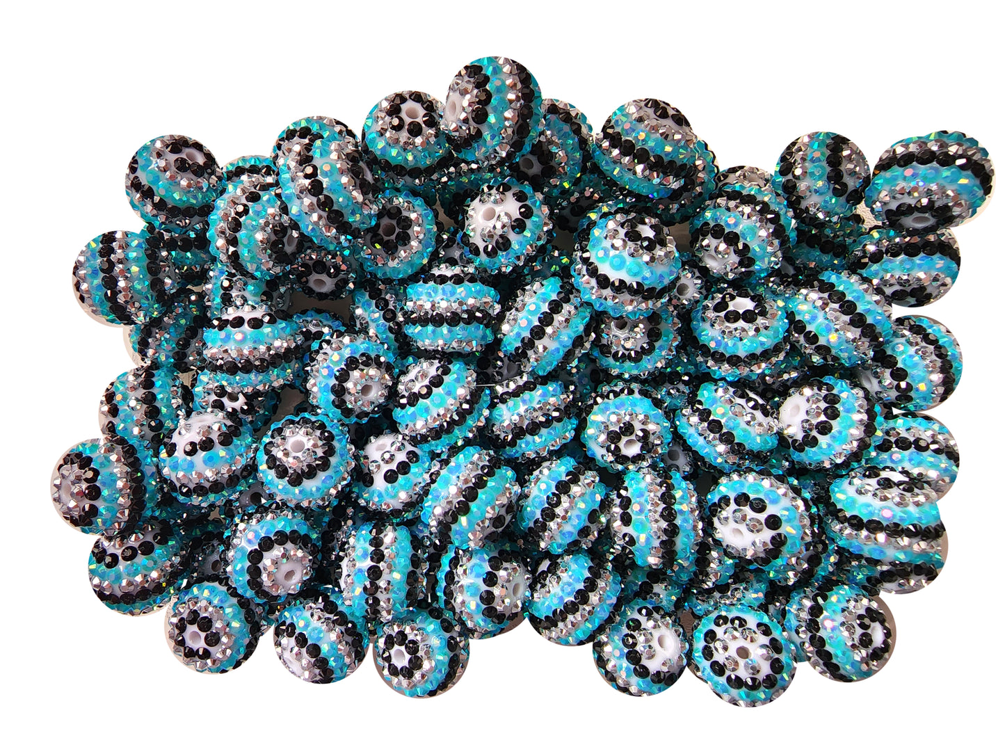 luxury rhinestone 20mm wholesale bubblegum beads