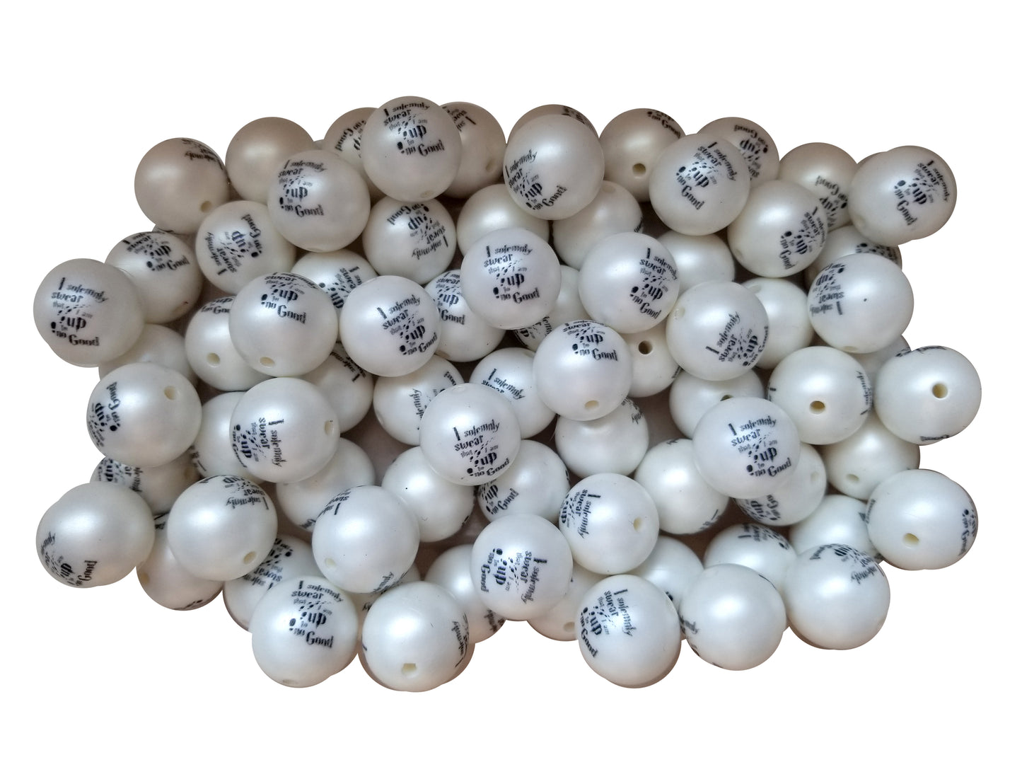 solemnly swear spell 20mm printed bubblegum beads