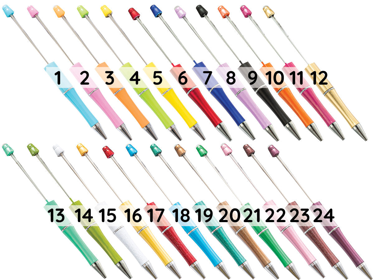 DIY Beadable Pens, Plastic Pens, for Chunky Bubblegum Beads, Pen Blank,  Roundtop Pens, Bulk Pens, Custom Gifts, Crafty Party 
