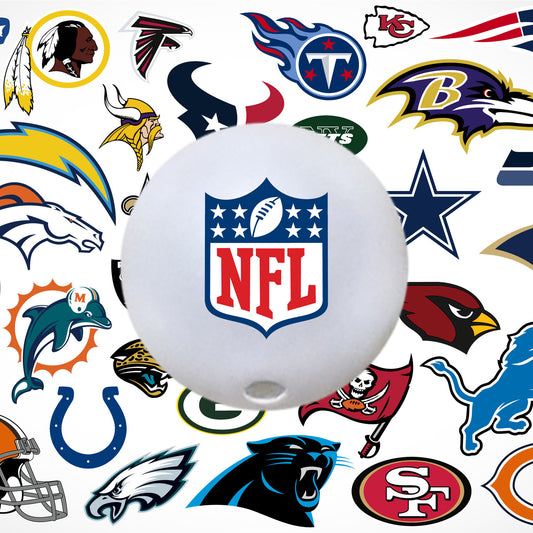 nfl team logos custom printed 20mm bubblegum beads