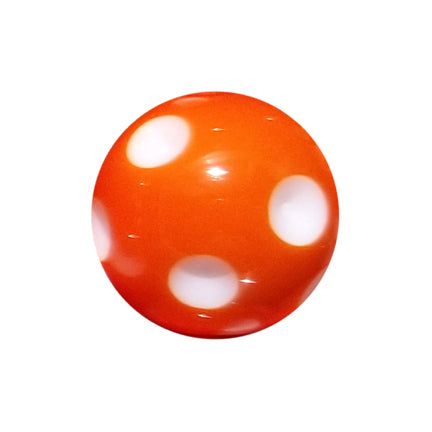 orange dots 20mm bubblegum beads