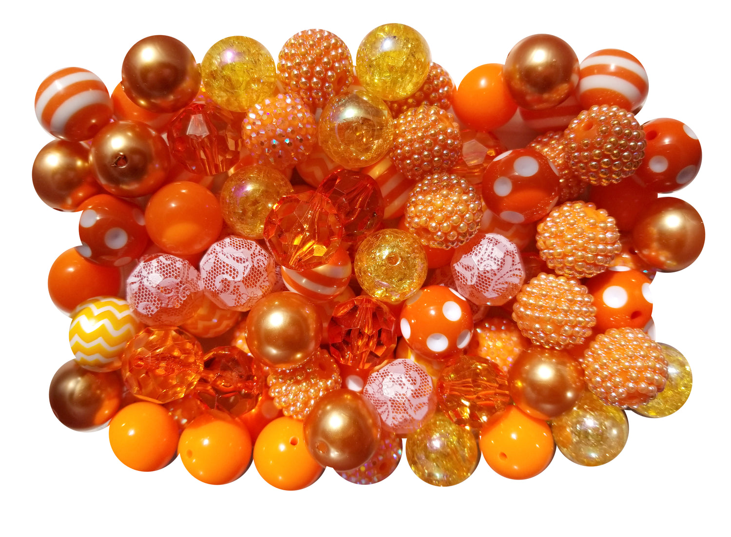 bubblegum bead starter kit mixed colors 20mm bubblegum beads