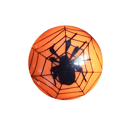 orange spider web 20mm printed bubblegum beads