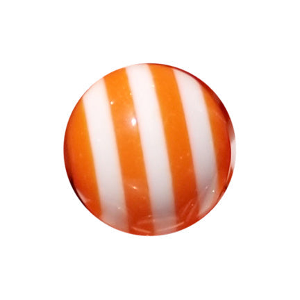 orange striped 20mm bubblegum beads