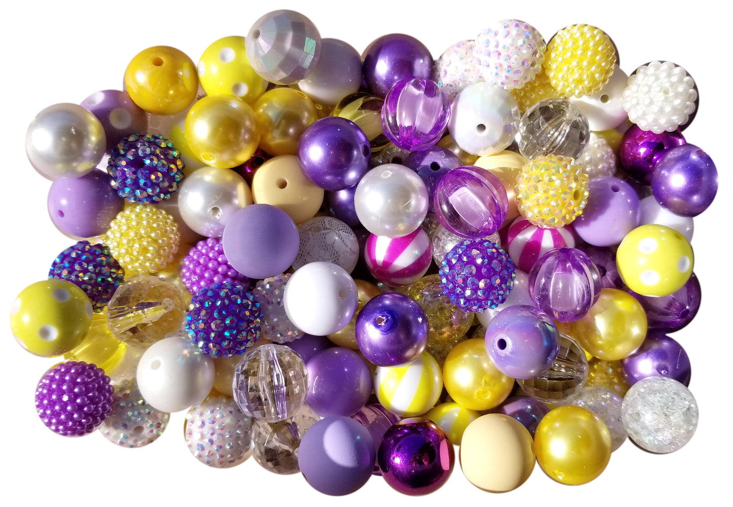 pansy fields mixed 20mm bubblegum beads