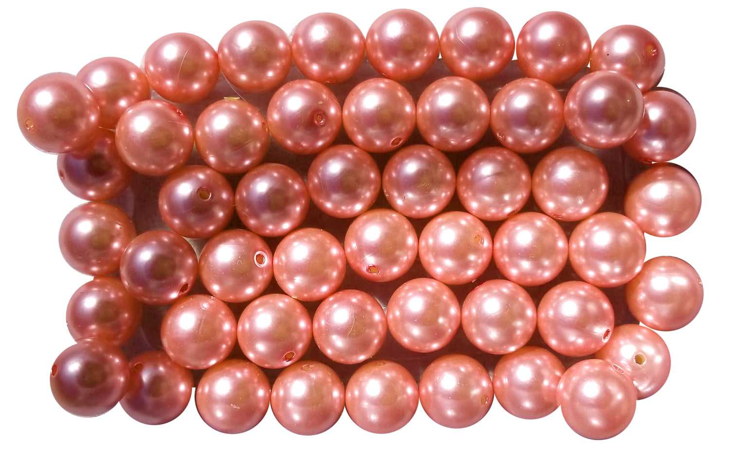 peach pearl 20mm bubblegum beads