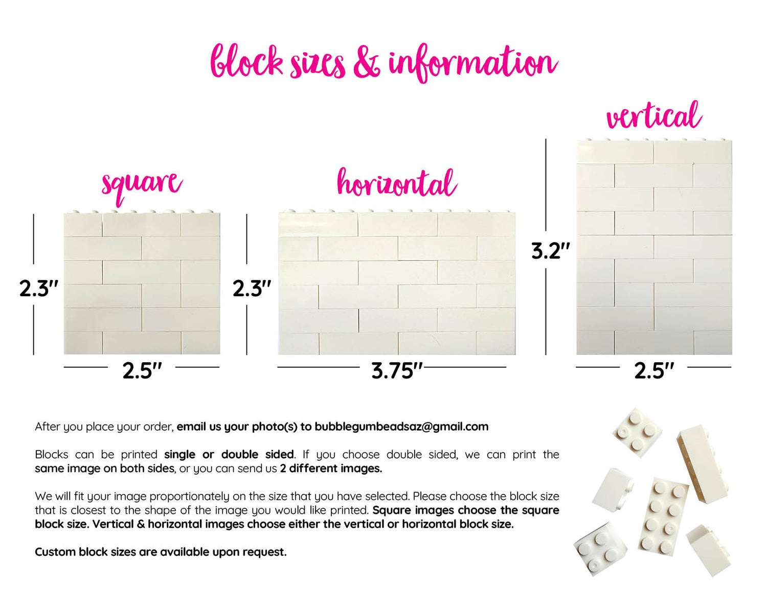 design your own custom printed photo block bricks