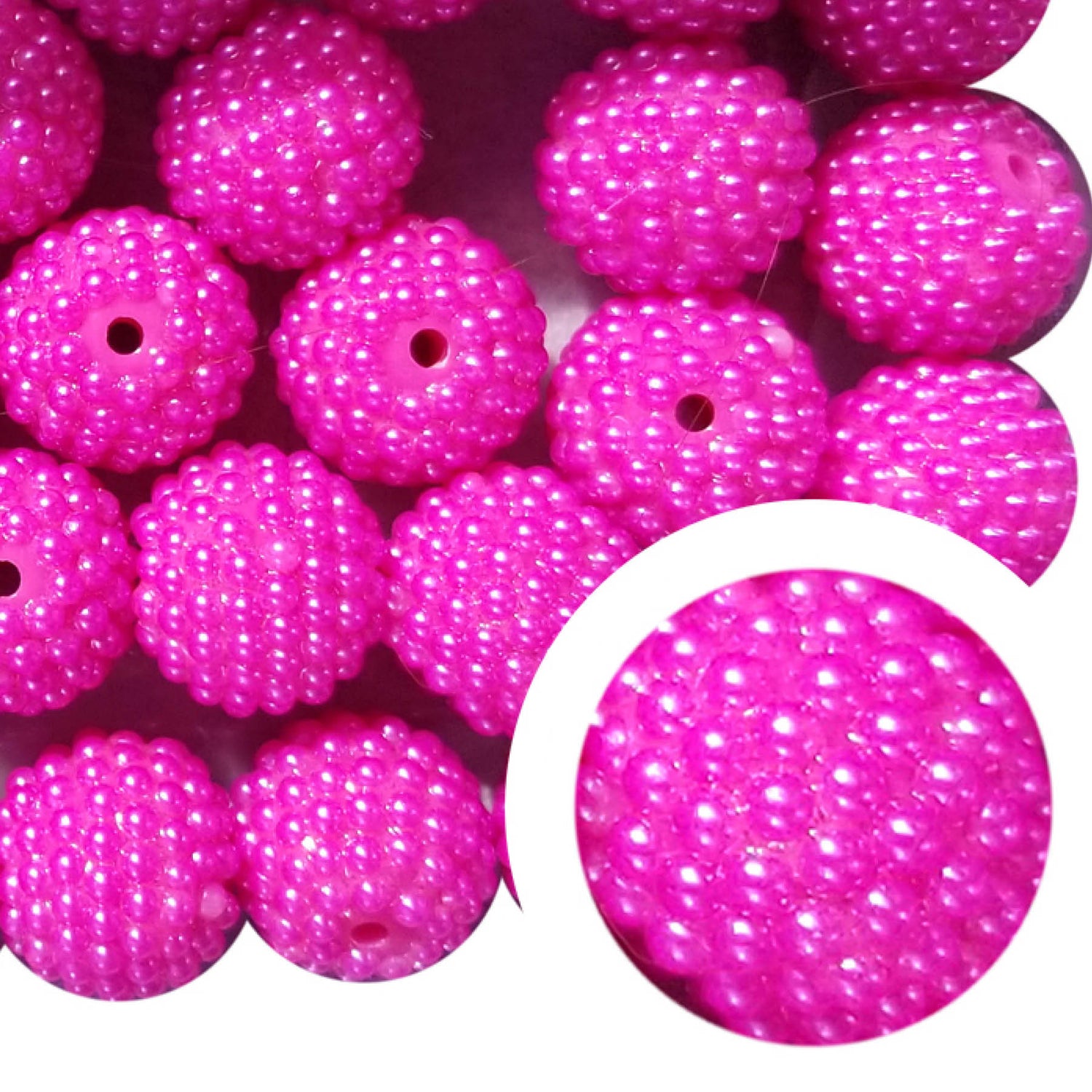 pink berry 20mm bubblegum beads