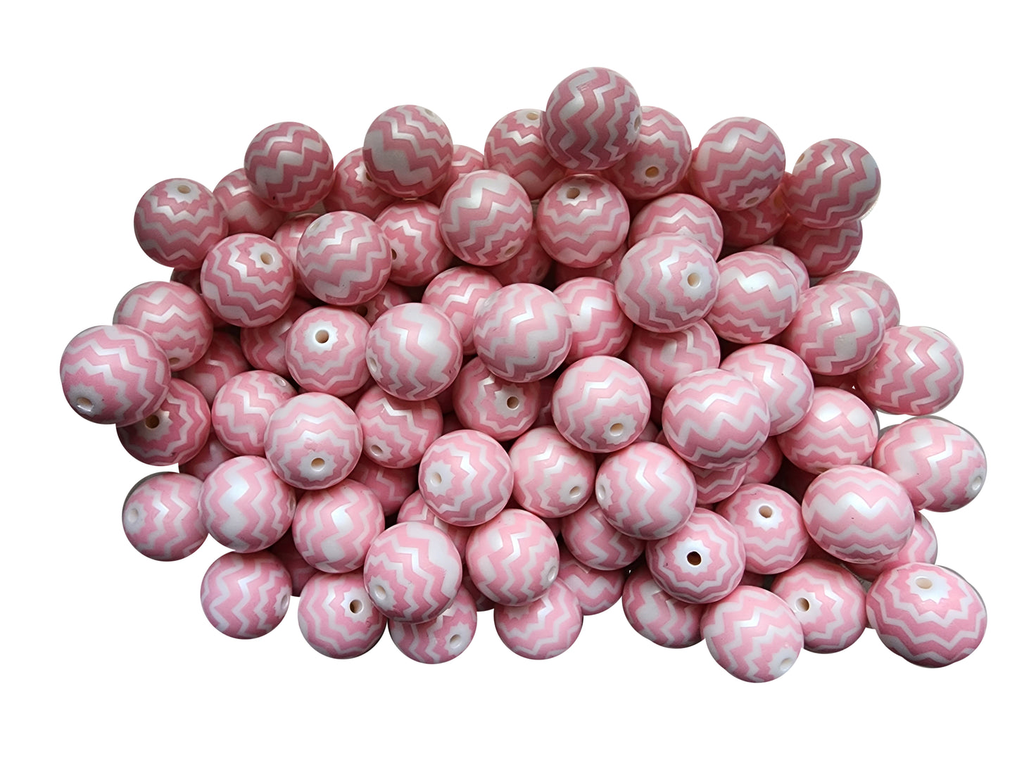 pink chevron 20mm wholesale bubblegum beads
