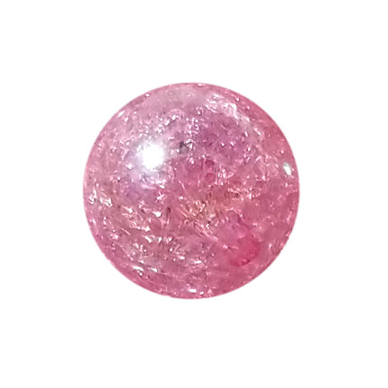 pink crackle 20mm bubblegum beads