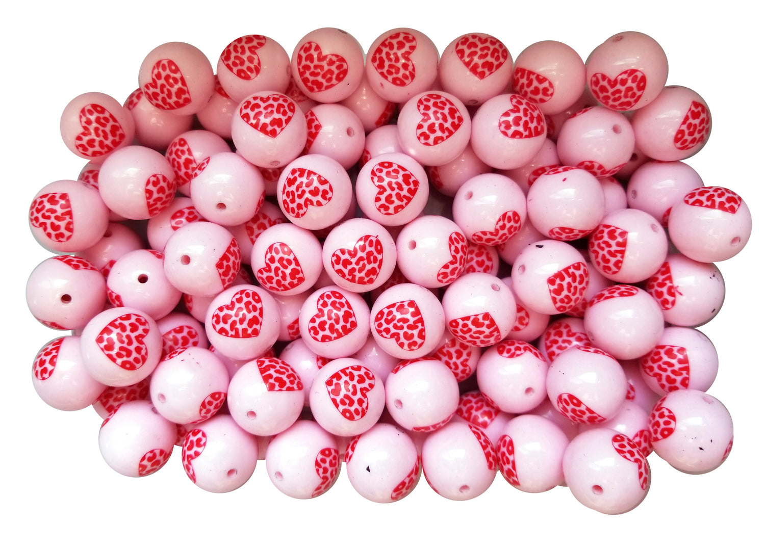 20mm Pink Leopard Heart Beads – Sassy Bead Shoppe