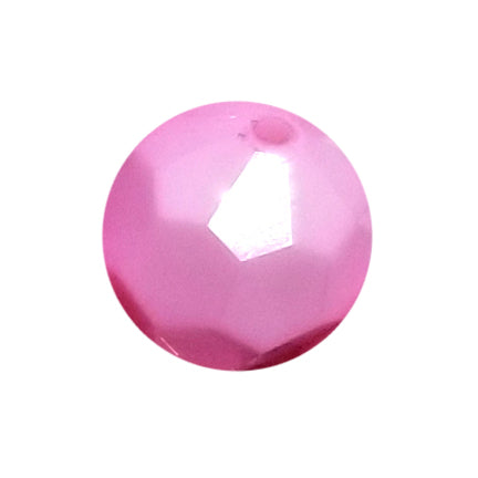 pink opaque faceted 20mm bubblegum beads