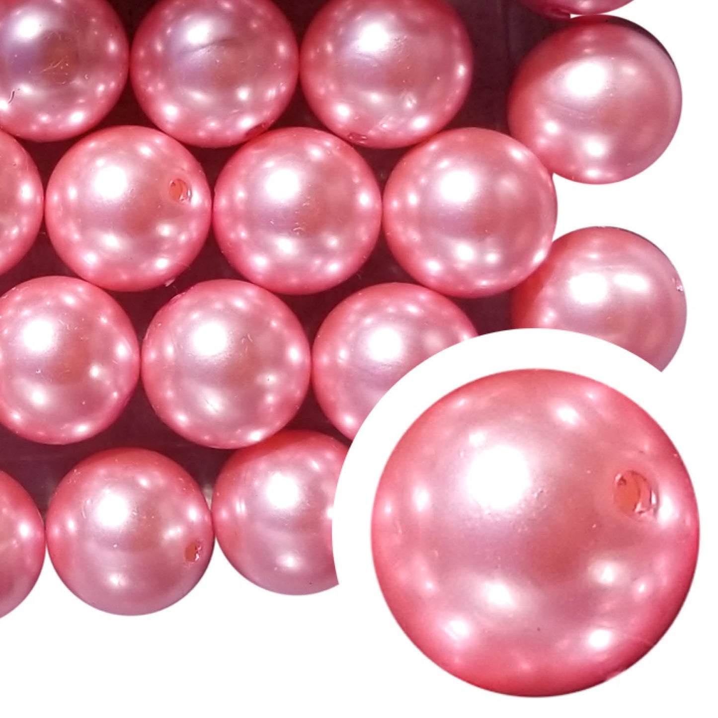 pink pearl 20mm bubblegum beads