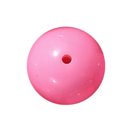 pink plain 20mm bubblegum beads