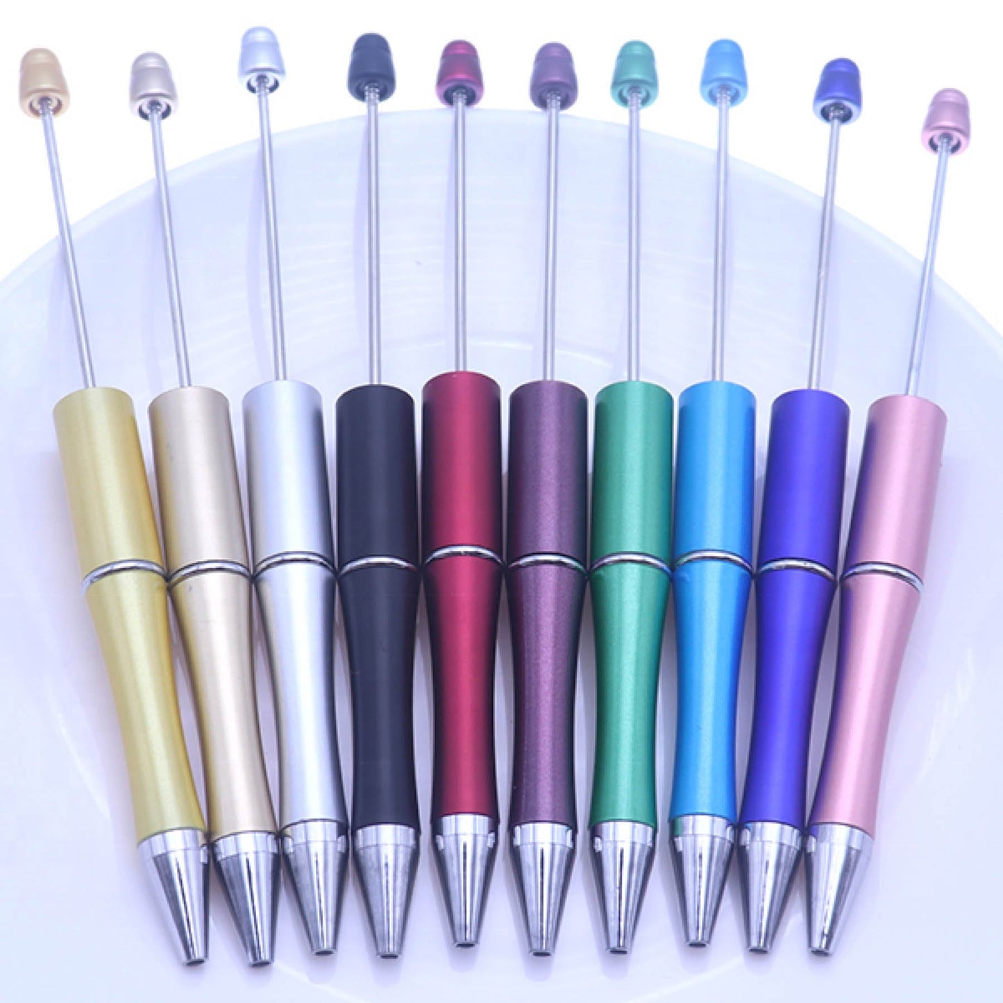 Plastic Beadable Pen Bead Ballpoint Pen Assorted Bead Pen - Temu