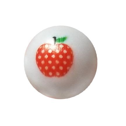 polka dot apples 20mm printed bubblegum beads