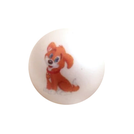 puppy dog 20mm printed bubblegum beads
