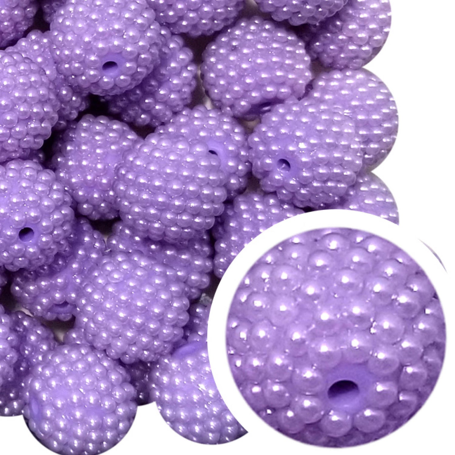 purple berry 20mm bubblegum beads