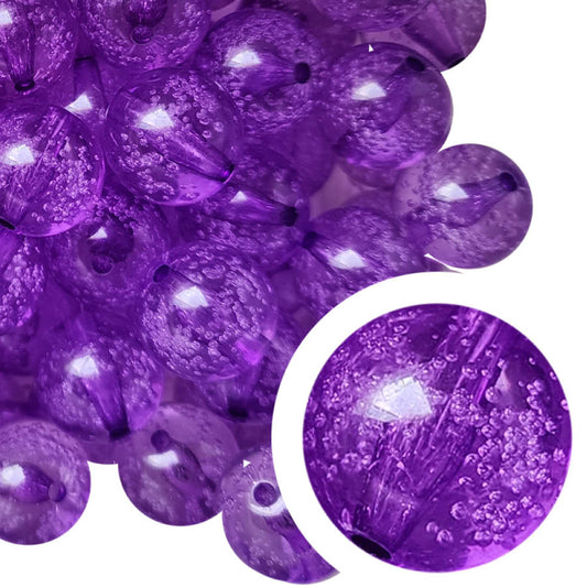 purple fizzy bubbles 20mm bubblegum beads