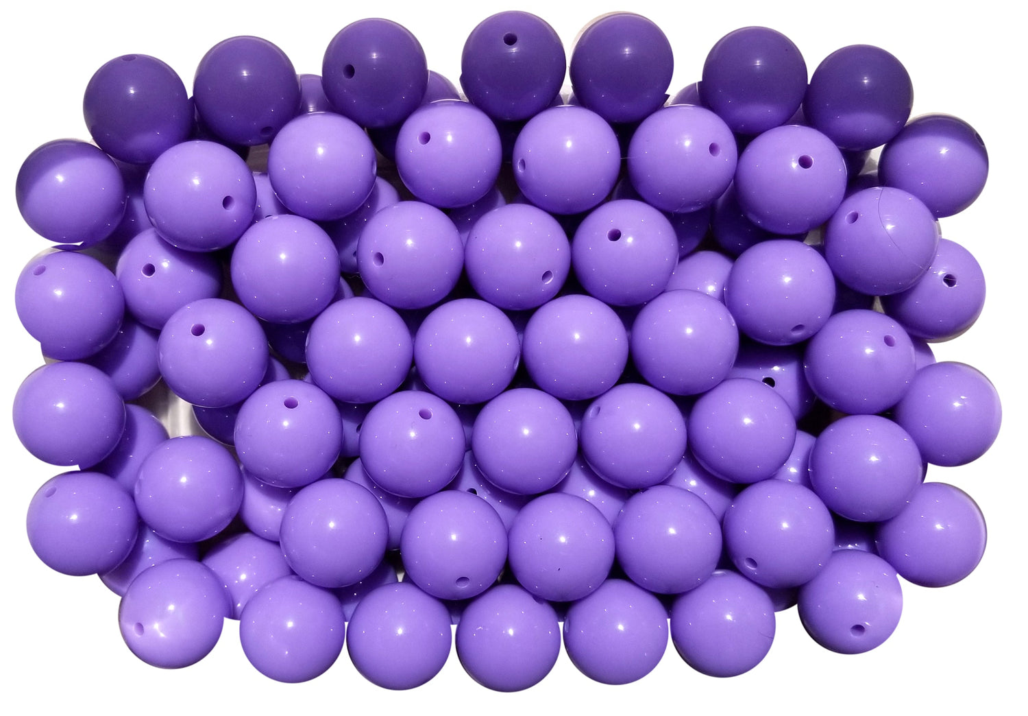 purple plain 20mm bubblegum beads