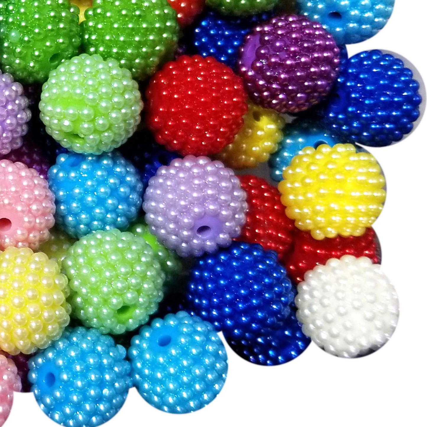 rainbow berry 20mm bubblegum beads