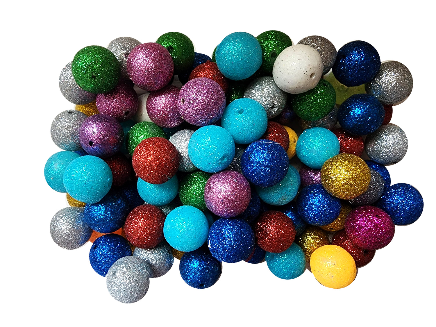 rainbow fairy dust glitter 20mm wholesale bubblegum beads