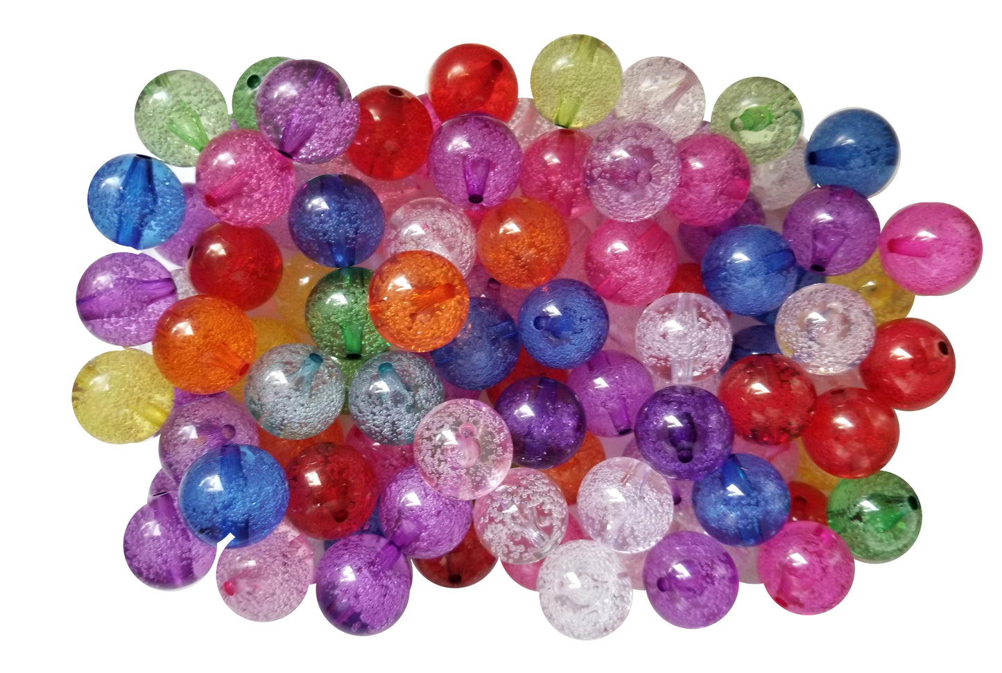 rainbow fizzy bubbles 20mm bubblegum beads