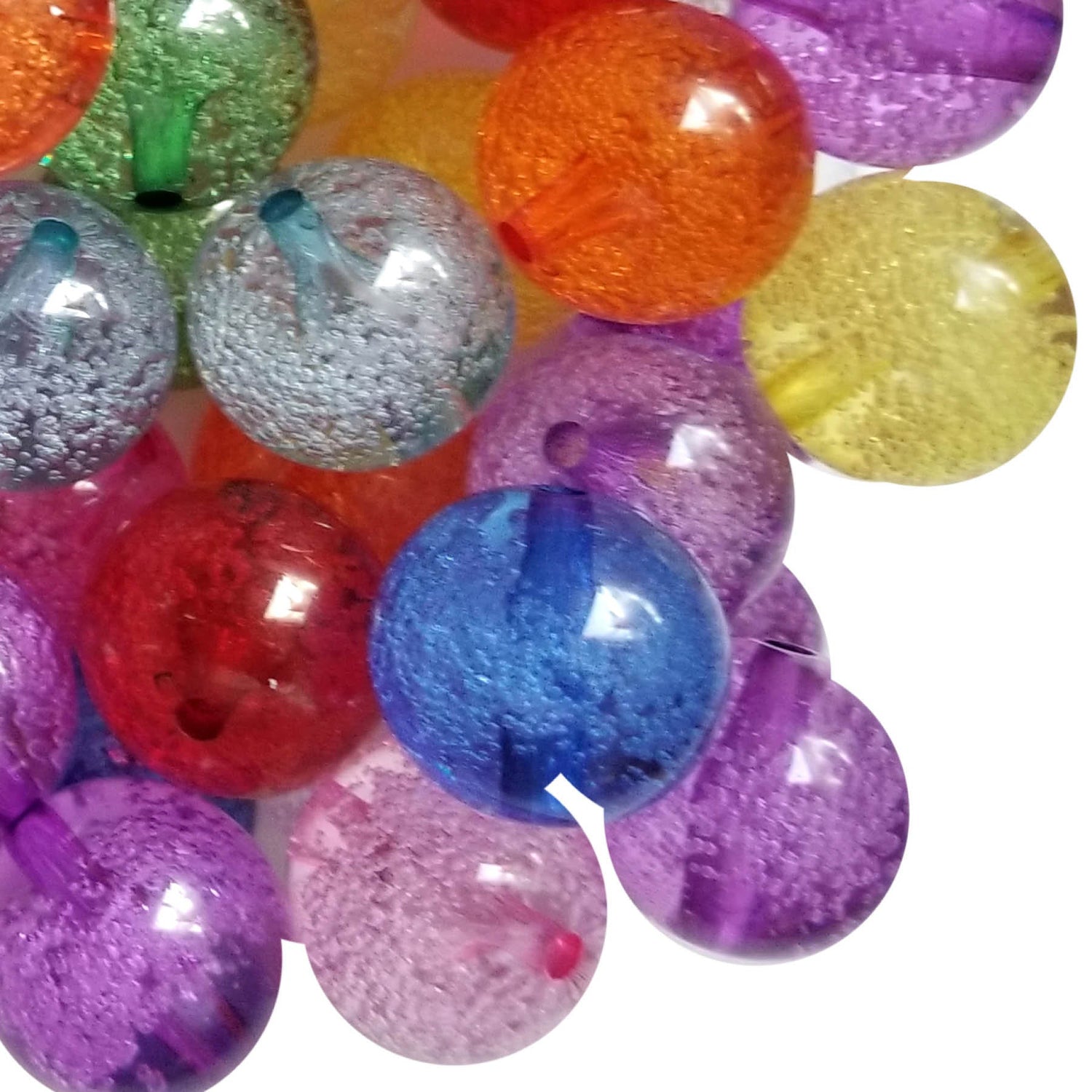 rainbow fizzy bubbles 20mm bubblegum beads