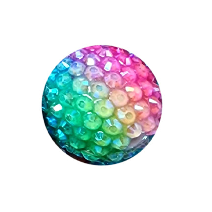 rainbow sherbert rhinestone 20mm wholesale bubblegum beads