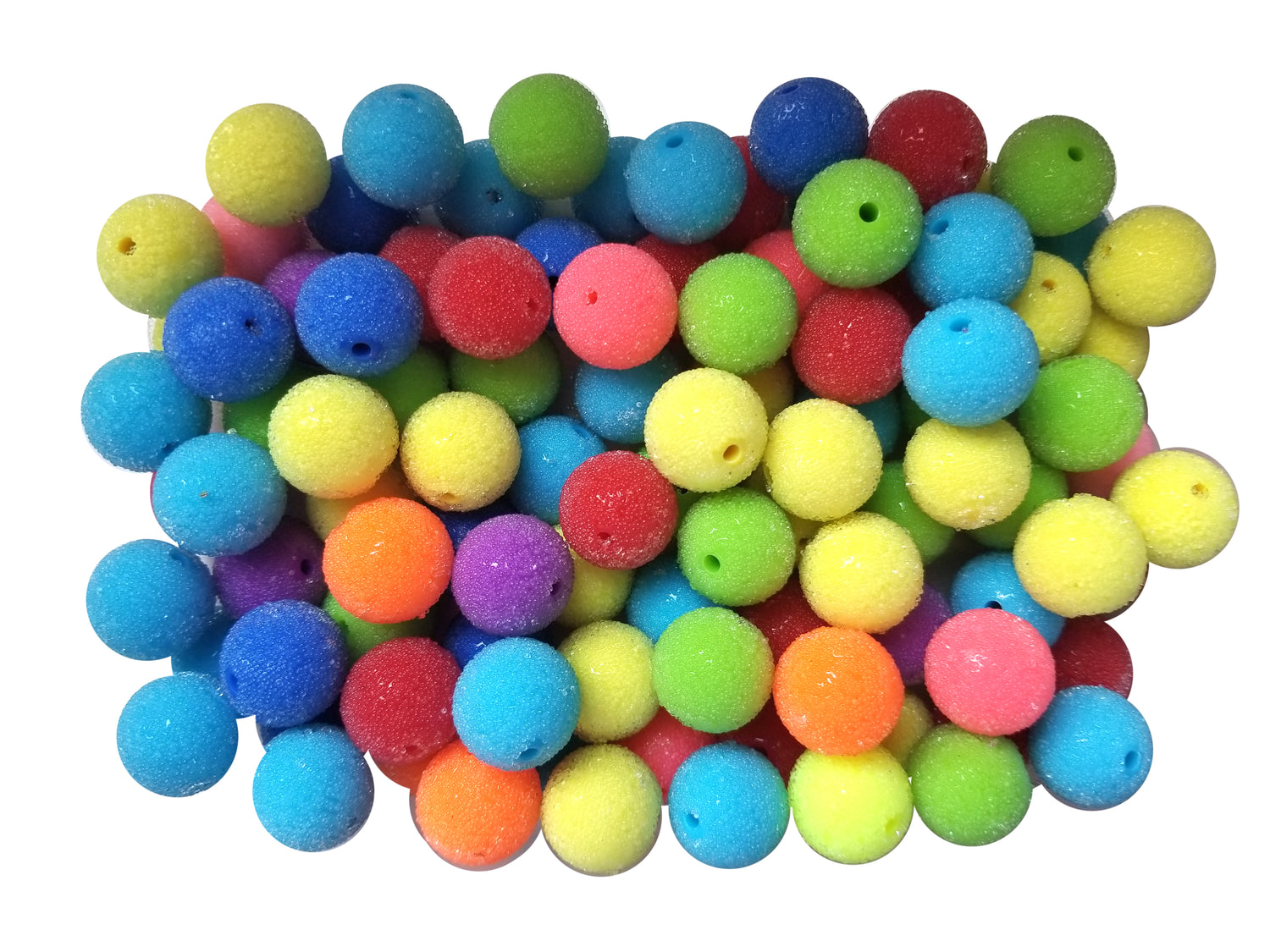 rainbow sugar covered 20mm bubblegum beads