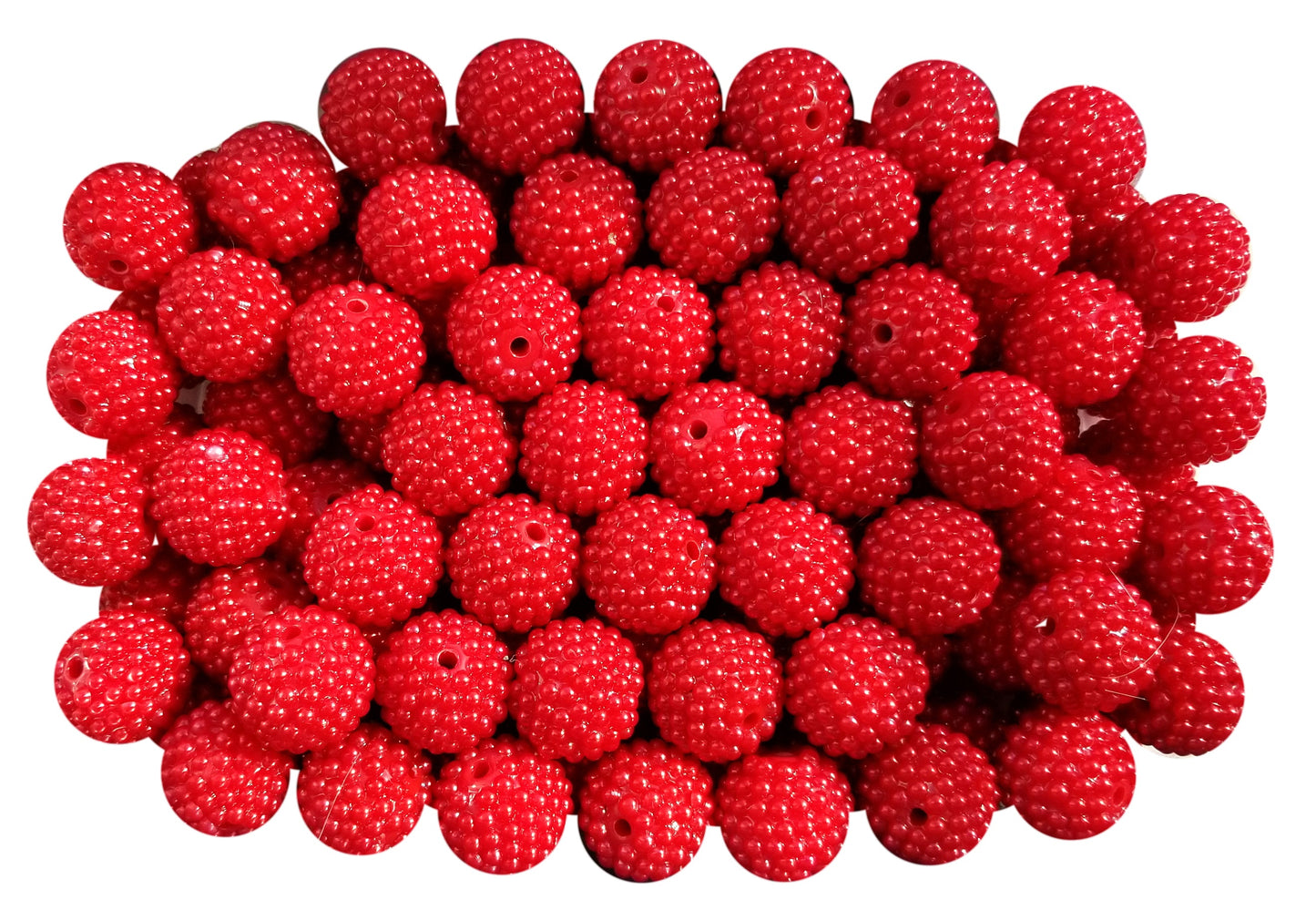 red berry 20mm bubblegum beads