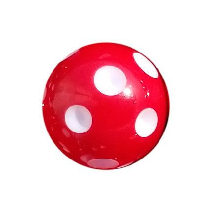 red dots 20mm bubblegum beads