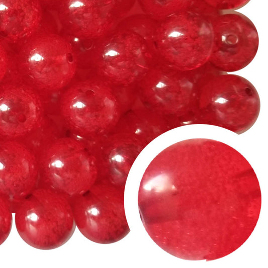 red fizzy bubbles 20mm bubblegum beads