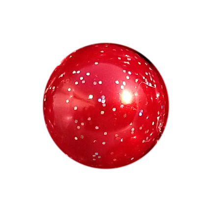 red pearl glitter 20mm bubblegum beads