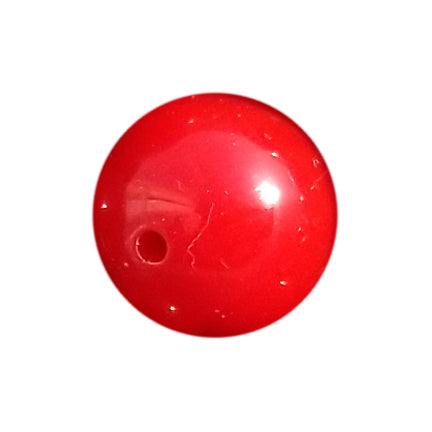 red plain 20mm bubblegum beads