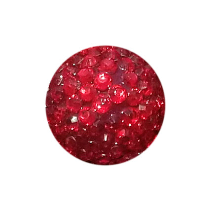 red rhinestone 20mm bubblegum beads