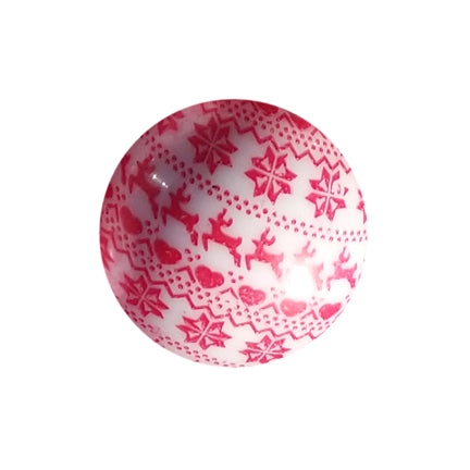 red ugly christmas sweater 20mm printed bubblegum beads