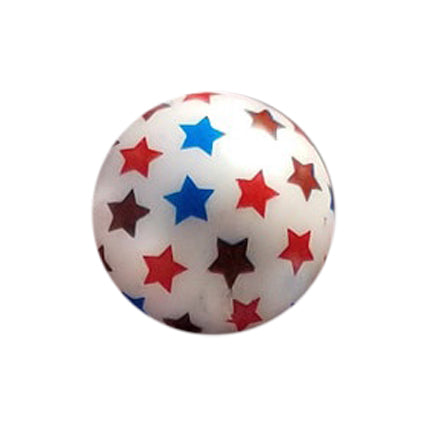 USA stars 20mm printed bubblegum beads