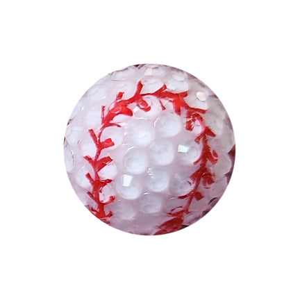 rhinestone baseball 20mm printed wholesale bubblegum beads