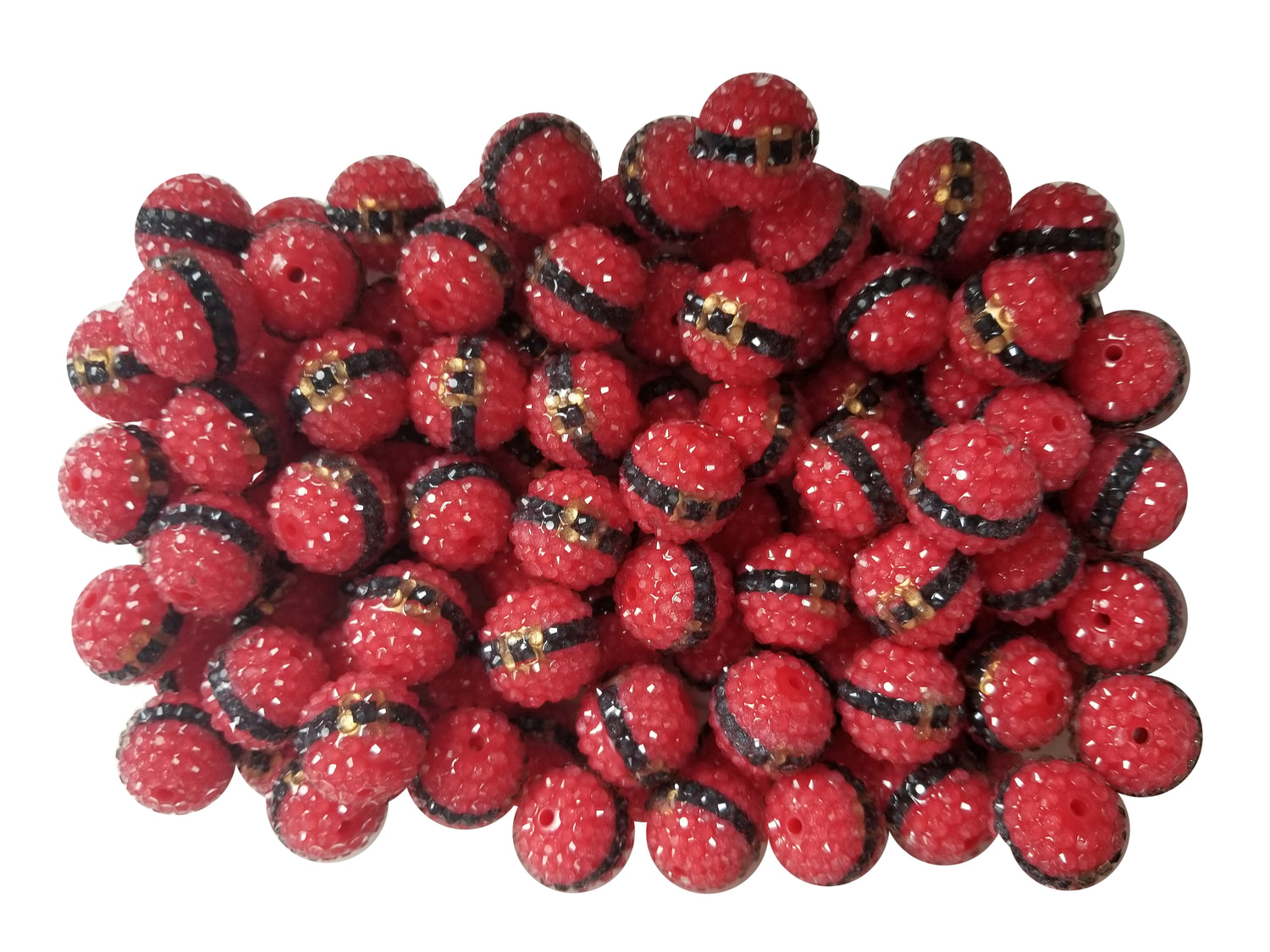 rhinestone santa belt 20mm printed wholesale bubblegum beads